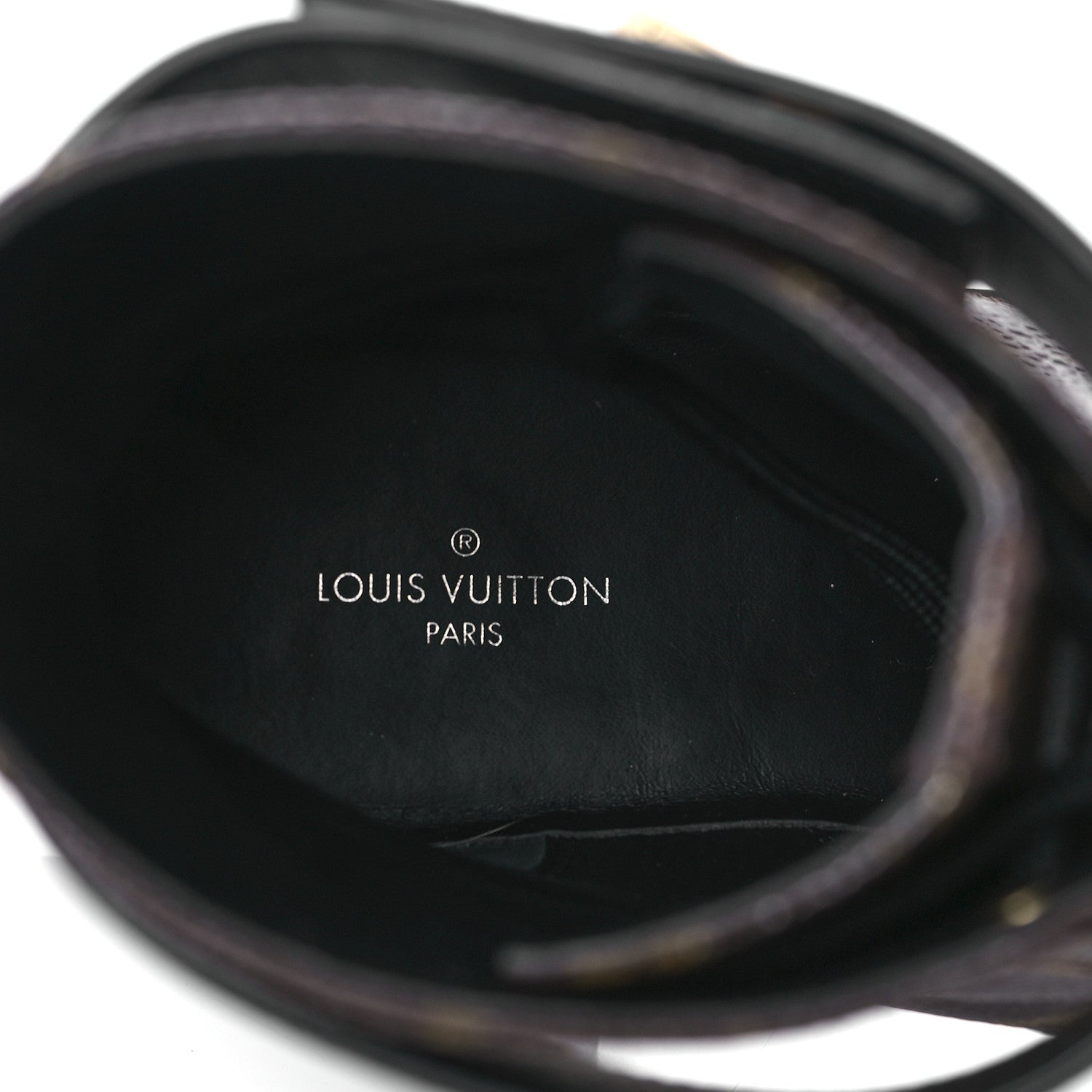 Louis Vuitton Calfskin Monogram Wonderland Flat Ranger Boots 39 Black 7 of 8