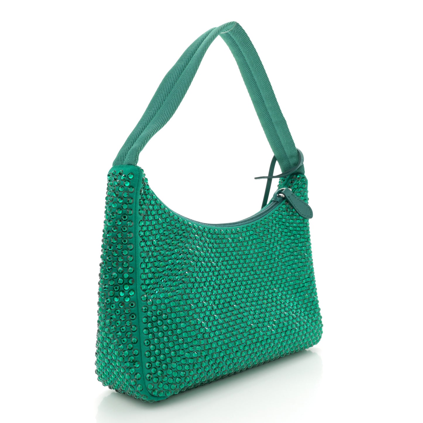 Satin Crystal Mini Re-Edition 2000 Bag Mango