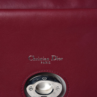 Christian Dior Calfskin Be Dior Double Flap White Burgundy 6 of 13