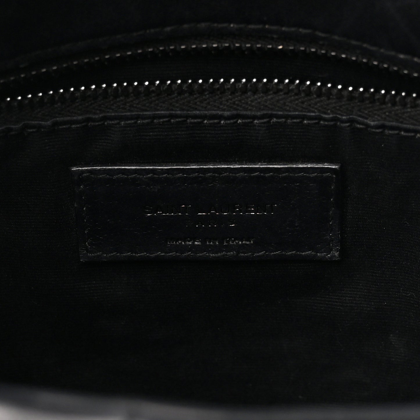 Lambskin Quilted Monogram Monochrome Medium Loulou Puffer Chain Satchel Black