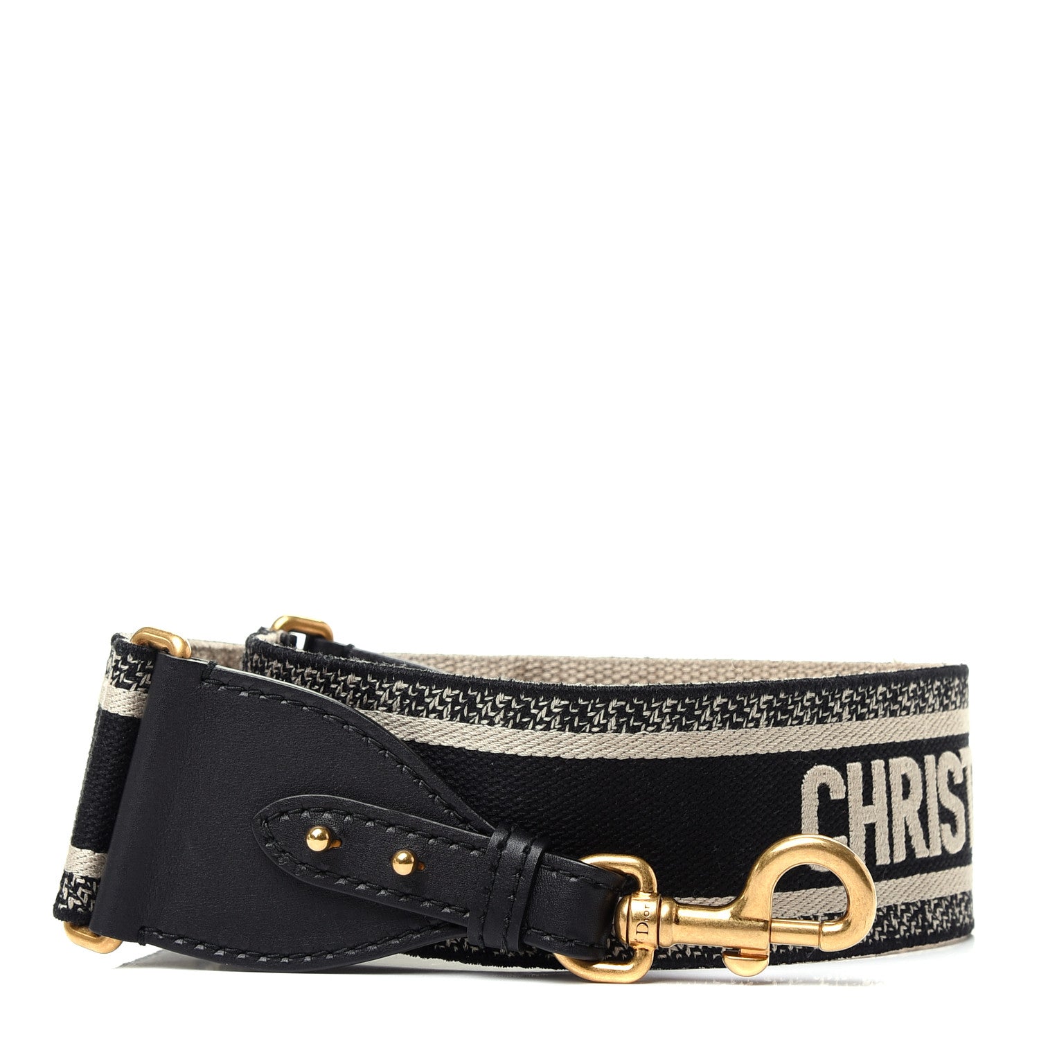 Christian Dior Canvas Embroidered Shoulder Strap Blue 1 of 4