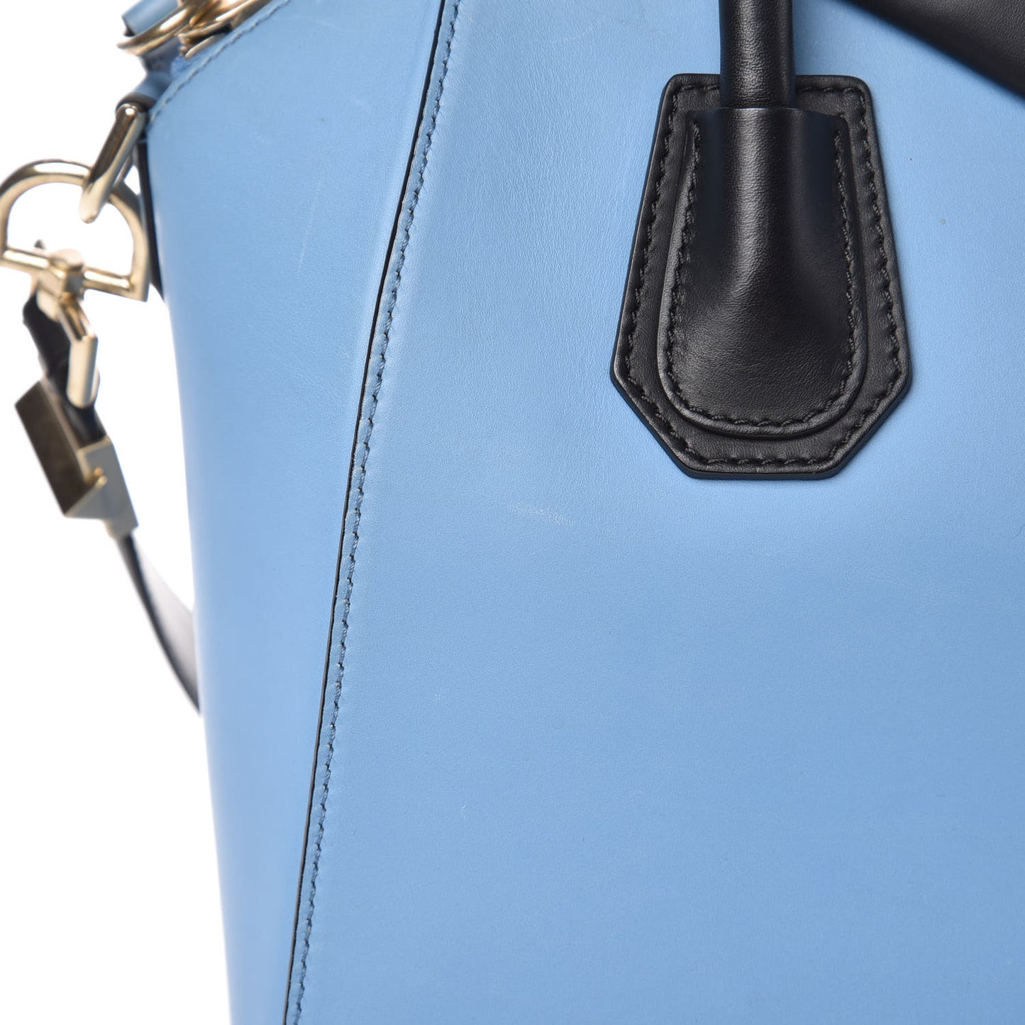 Smooth Calfskin Small Bi-Color Antigona Blue Black