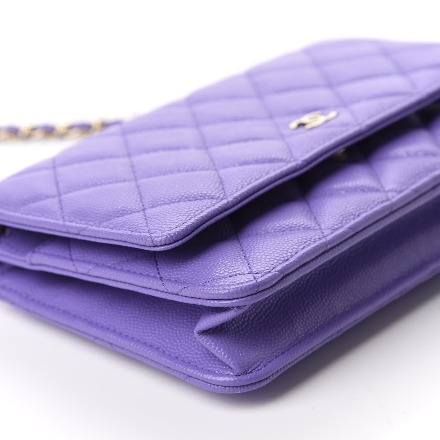 Chanel Caviar Quilted Wallet On Chain WOC Purple 6 of 11