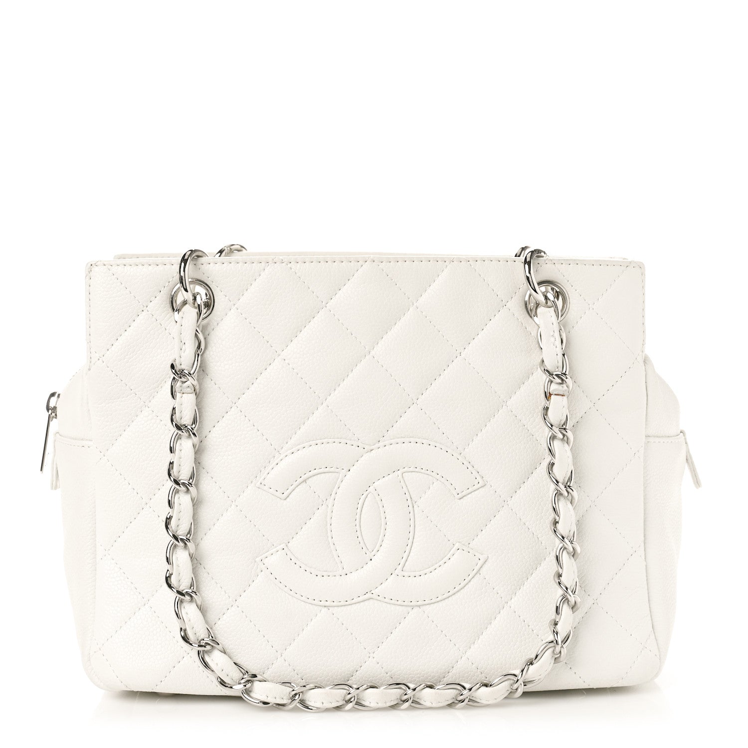 Chanel Caviar Quilted Petit Timeless Tote PTT White 1 of 9