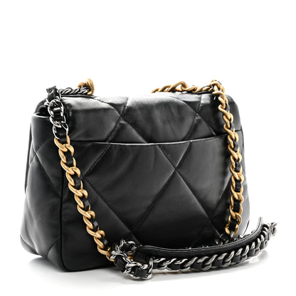 Chanel Lambskin Quilted Medium Chanel 19 Flap Black 3 of 11