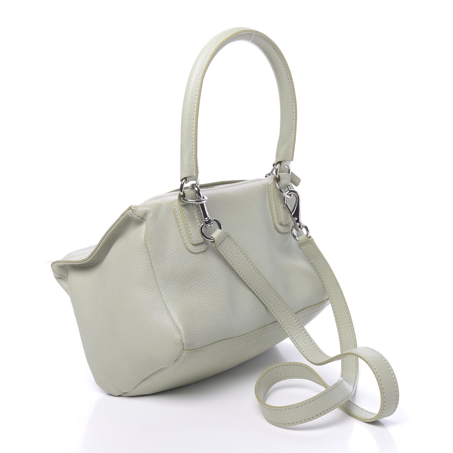 Sugar Goatskin Small Pandora Aqua Green