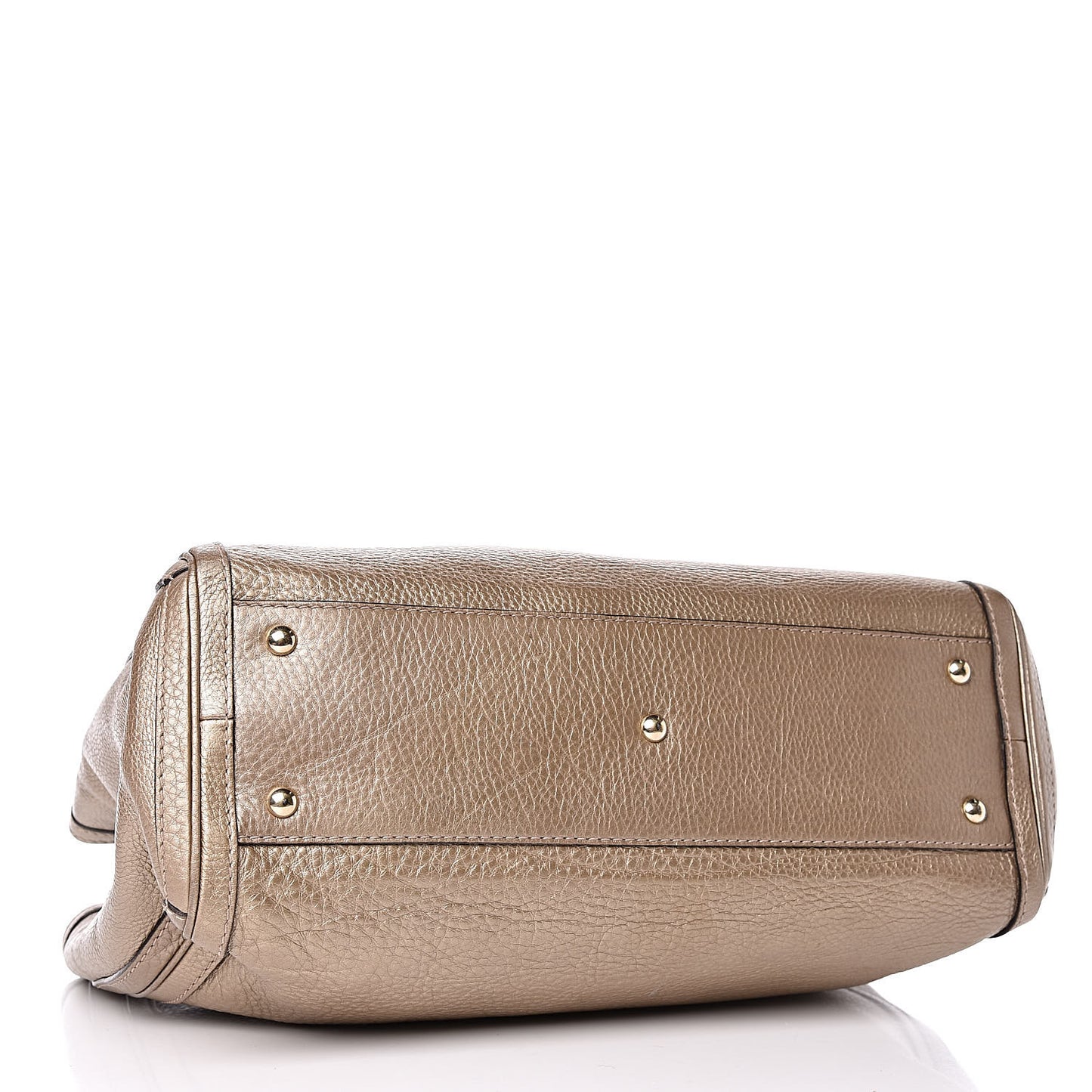 Metallic Pebbled Calfskin Medium Bella Tote Gold