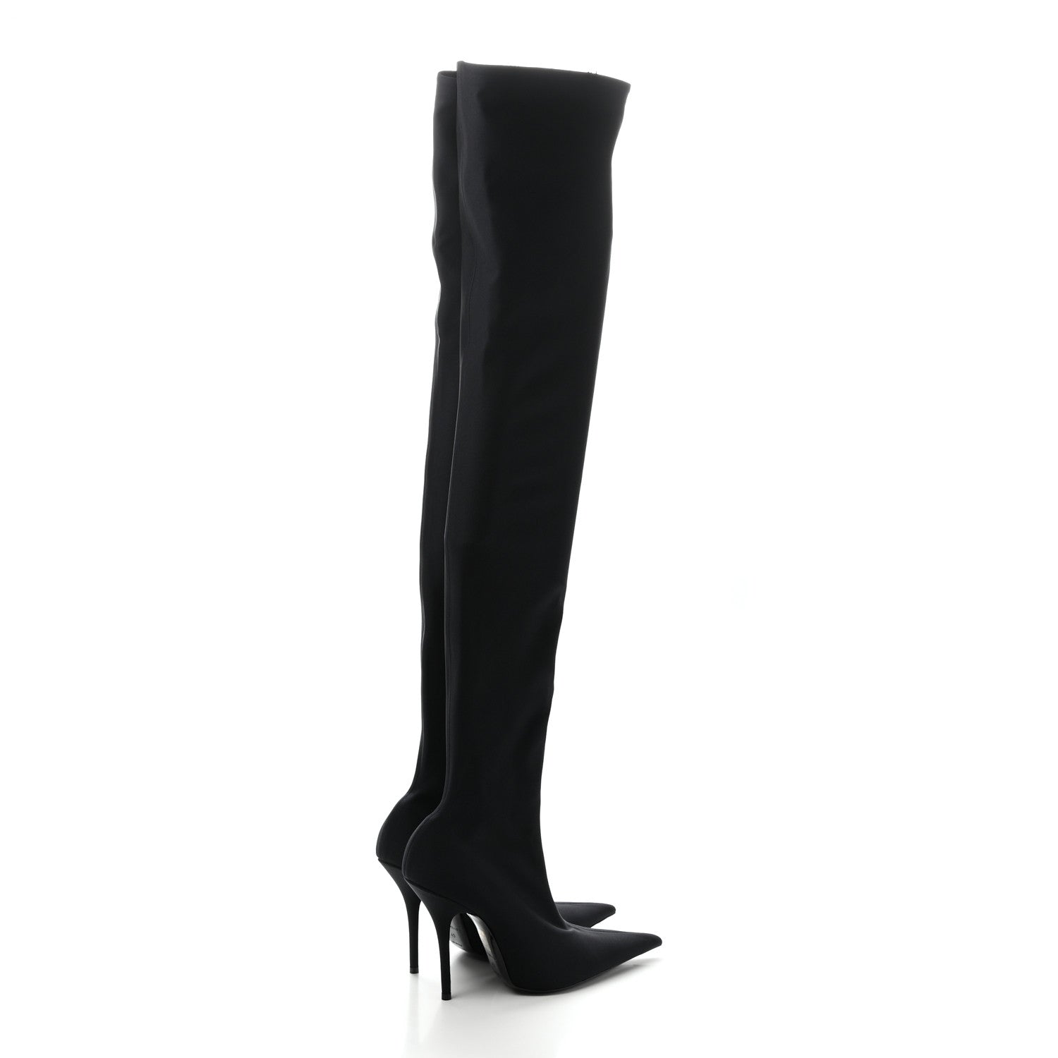 Balenciaga Spandex Pointed Toe Knife Thigh High Boots 40 Black 4 of 6