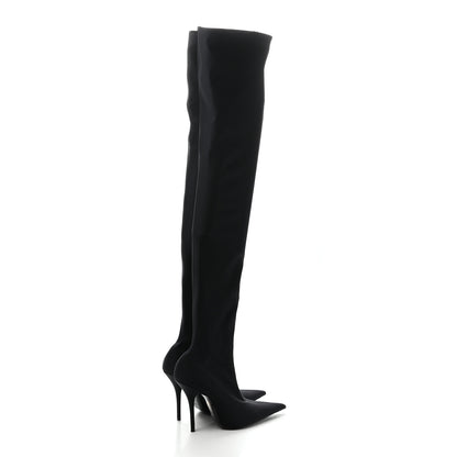 Balenciaga Spandex Pointed Toe Knife Thigh High Boots 40 Black 4 of 6