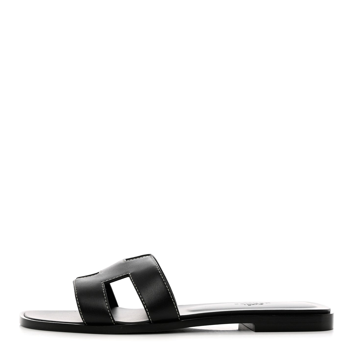 Box Calfskin Oran Sandals 38 Black