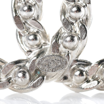 Chanel Pearl CC Chain Brooch Silver 4 of 5