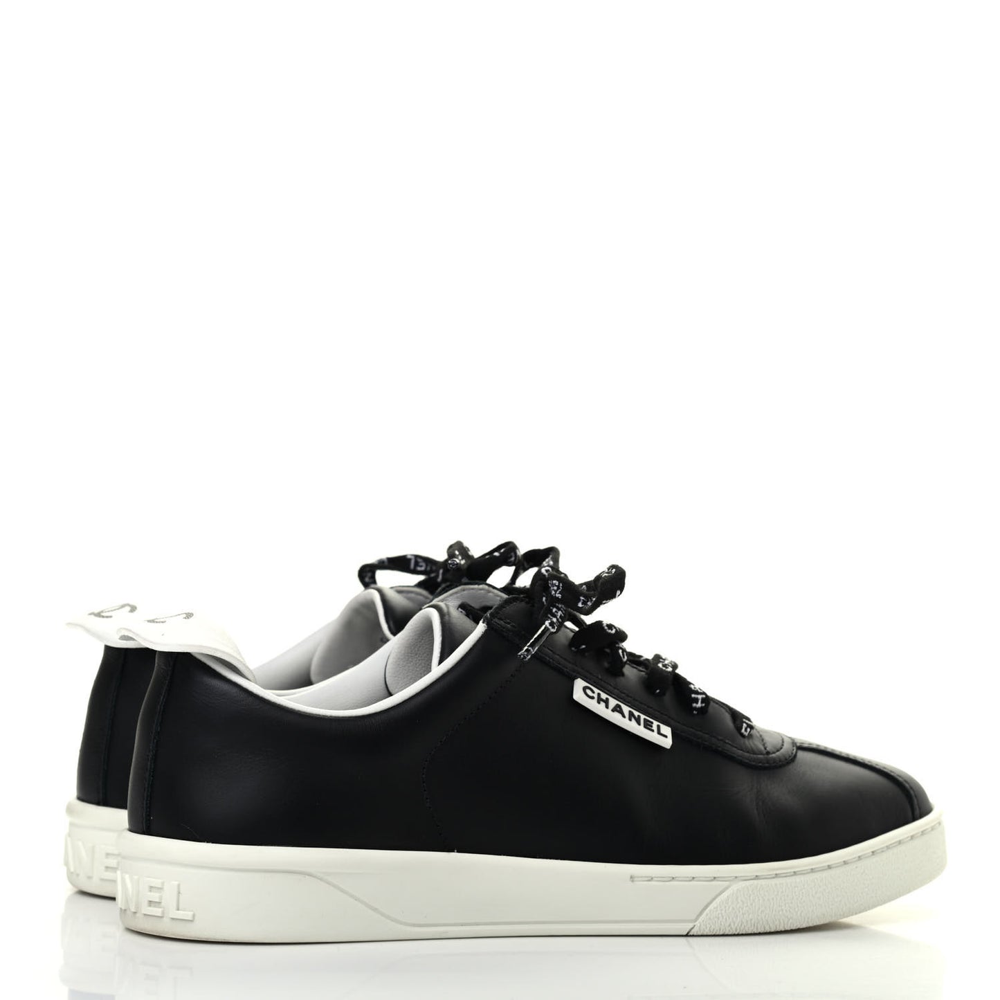 Calfskin CC Womens Sneakers 38 Black