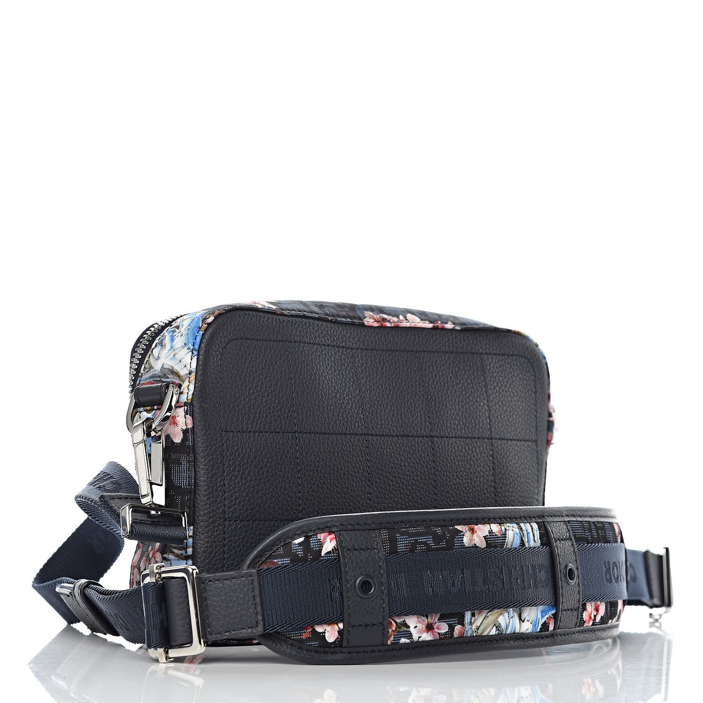 x Sorayama Nylon Grained Calfskin Safari Bag Navy Blue