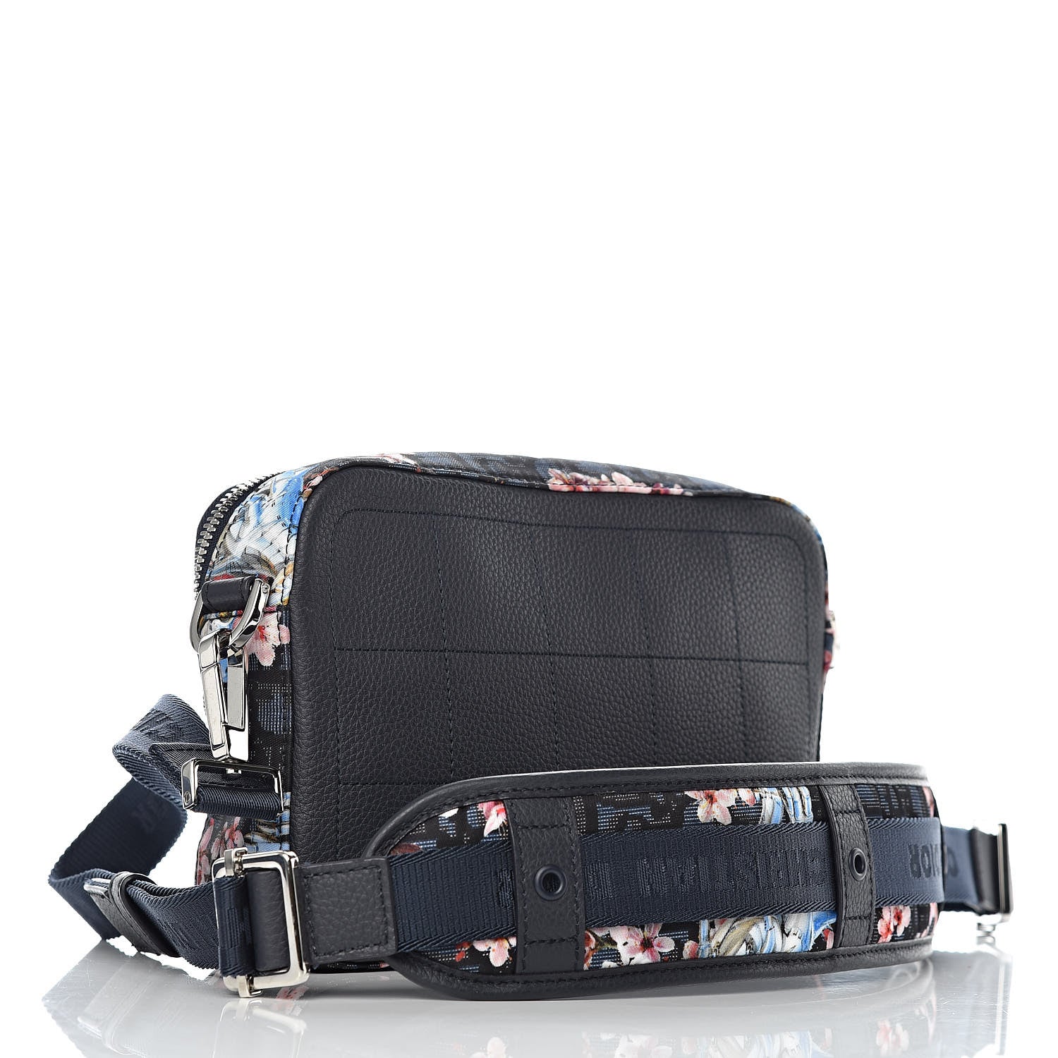 Christian Dior x Sorayama Nylon Grained Calfskin Safari Bag Navy Blue 3 of 10