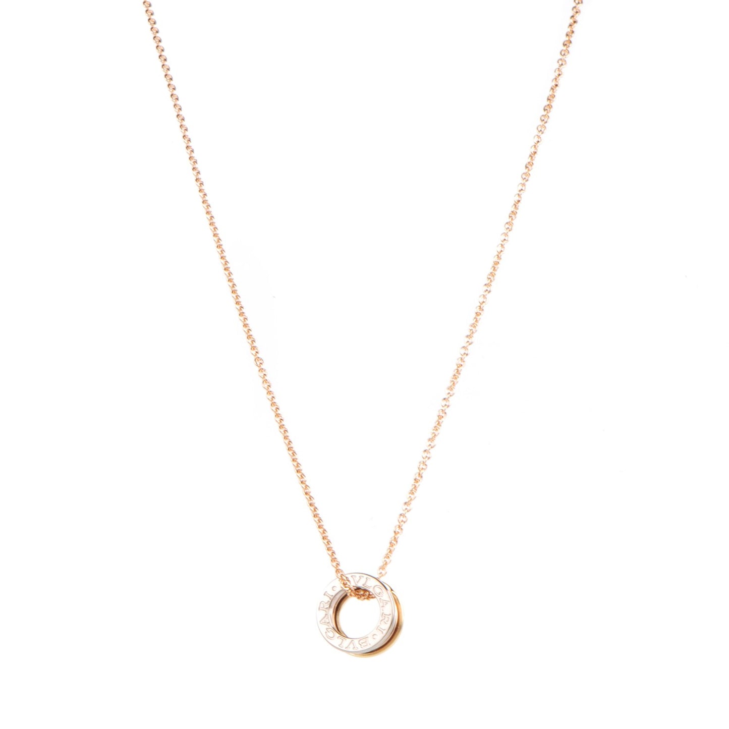 18K Rose White Yellow Gold B.Zero1 Pendant Necklace