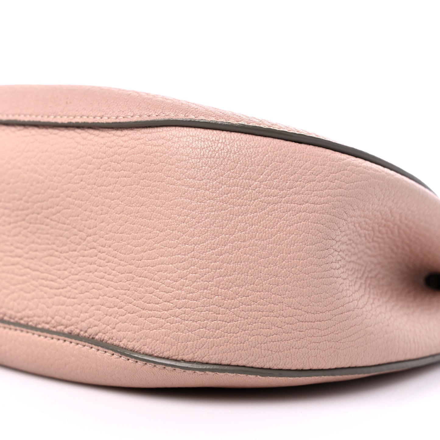 Grained Lambskin Mini Drew Shoulder Bag Cement Pink