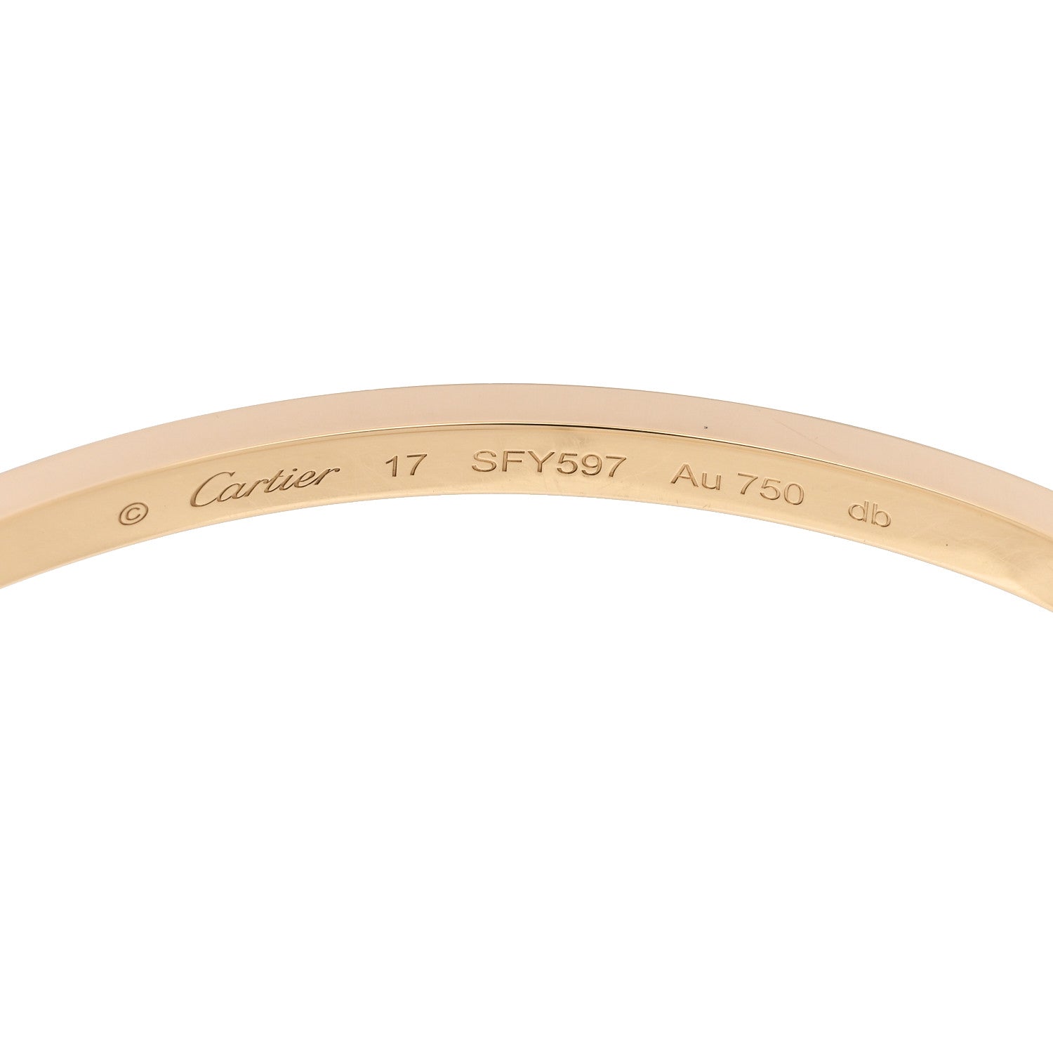 Cartier 18K Yellow Gold Small LOVE Bracelet 17 4 of 5