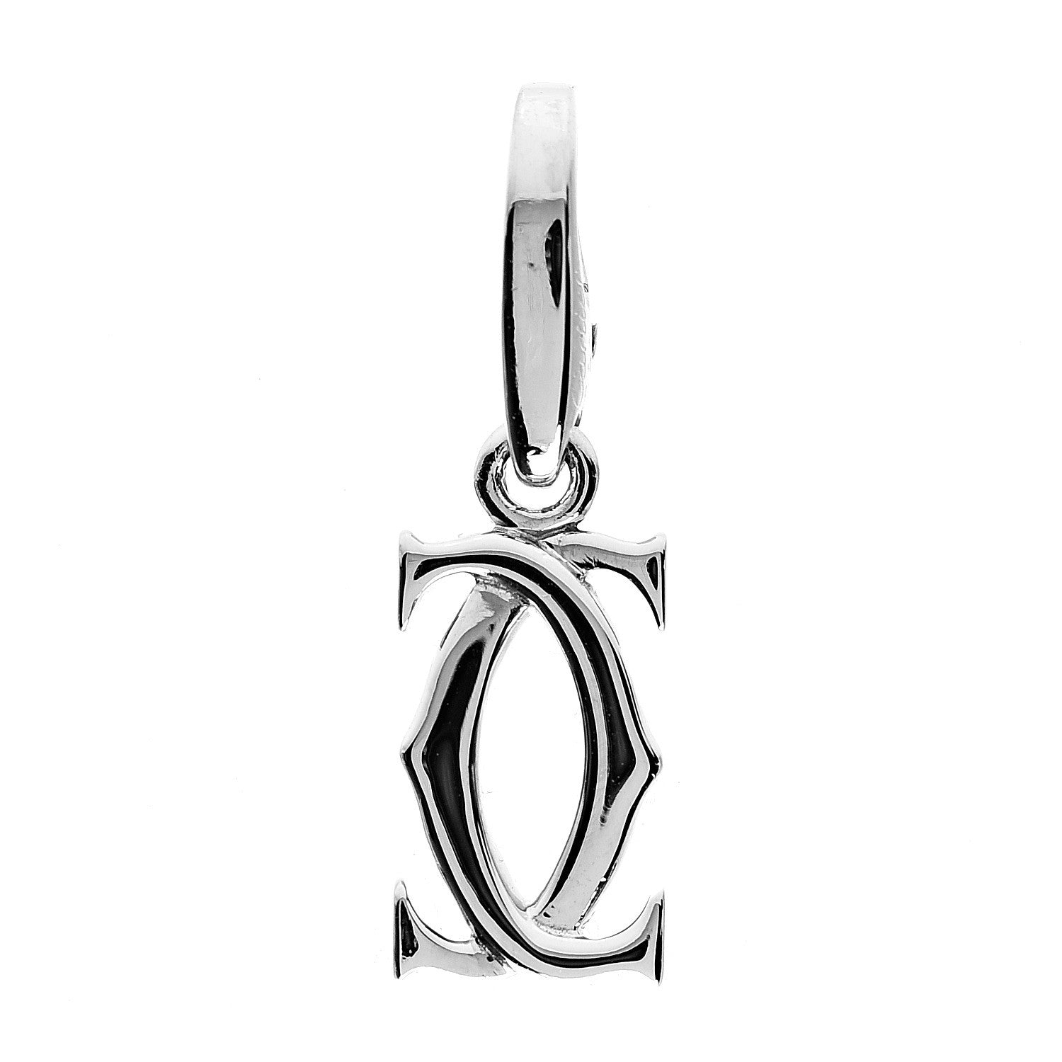 Cartier 18K White Gold Logo Charm 1 of 3