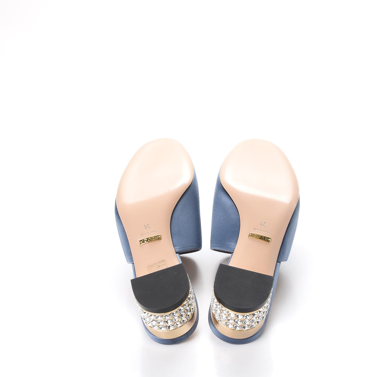 Silk Satin Crystal Embellished Bow Mules 38 Carta Zucchero