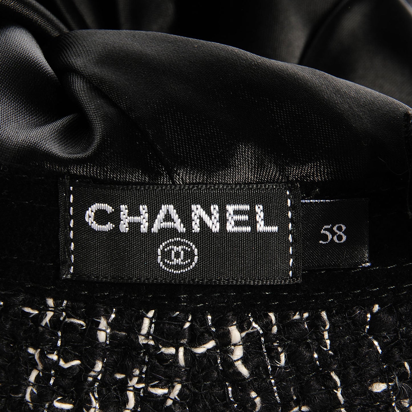 Vinyl Tweed Bucket Hat 58 Black