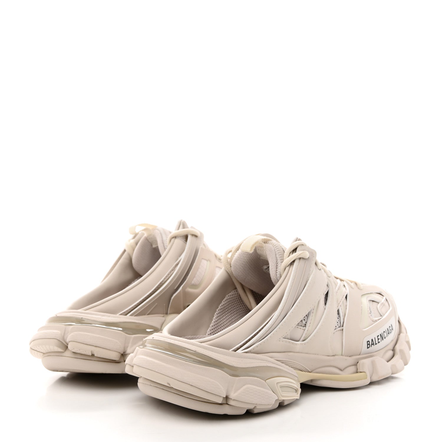 Balenciaga Mesh Rubber Womens Track Mules 38 Beige 4 of 13
