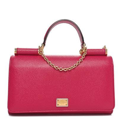 Dolce & Gabbana Dauphine Mini Miss Sicily Chain Wallet Pink 1 of 10