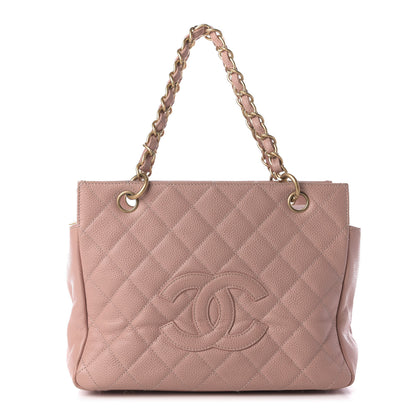Chanel Caviar Quilted Petit Timeless Shopping Tote PTT Pink 1 of 13