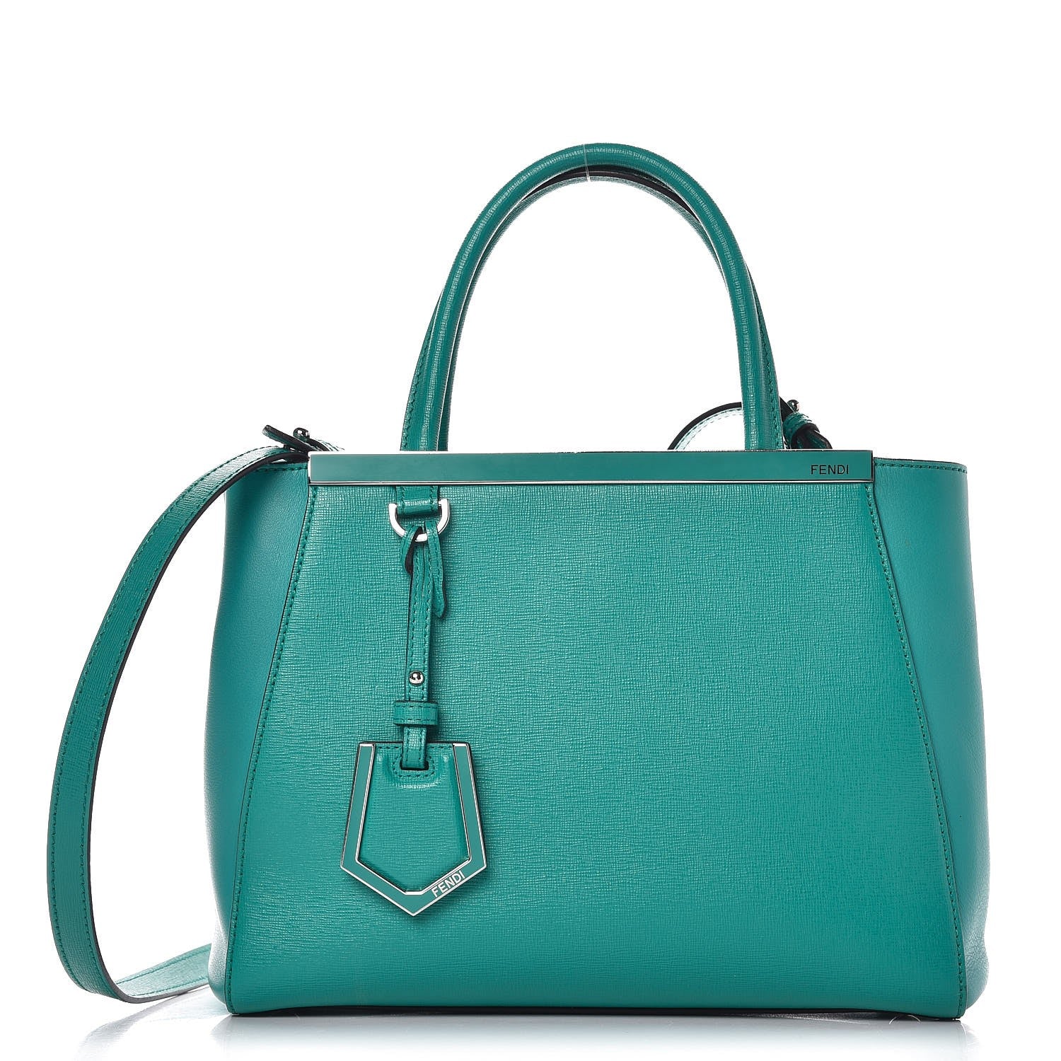 Fendi Vitello Elite Flamingo Petite 2Jours Tote Lago 1 of 9