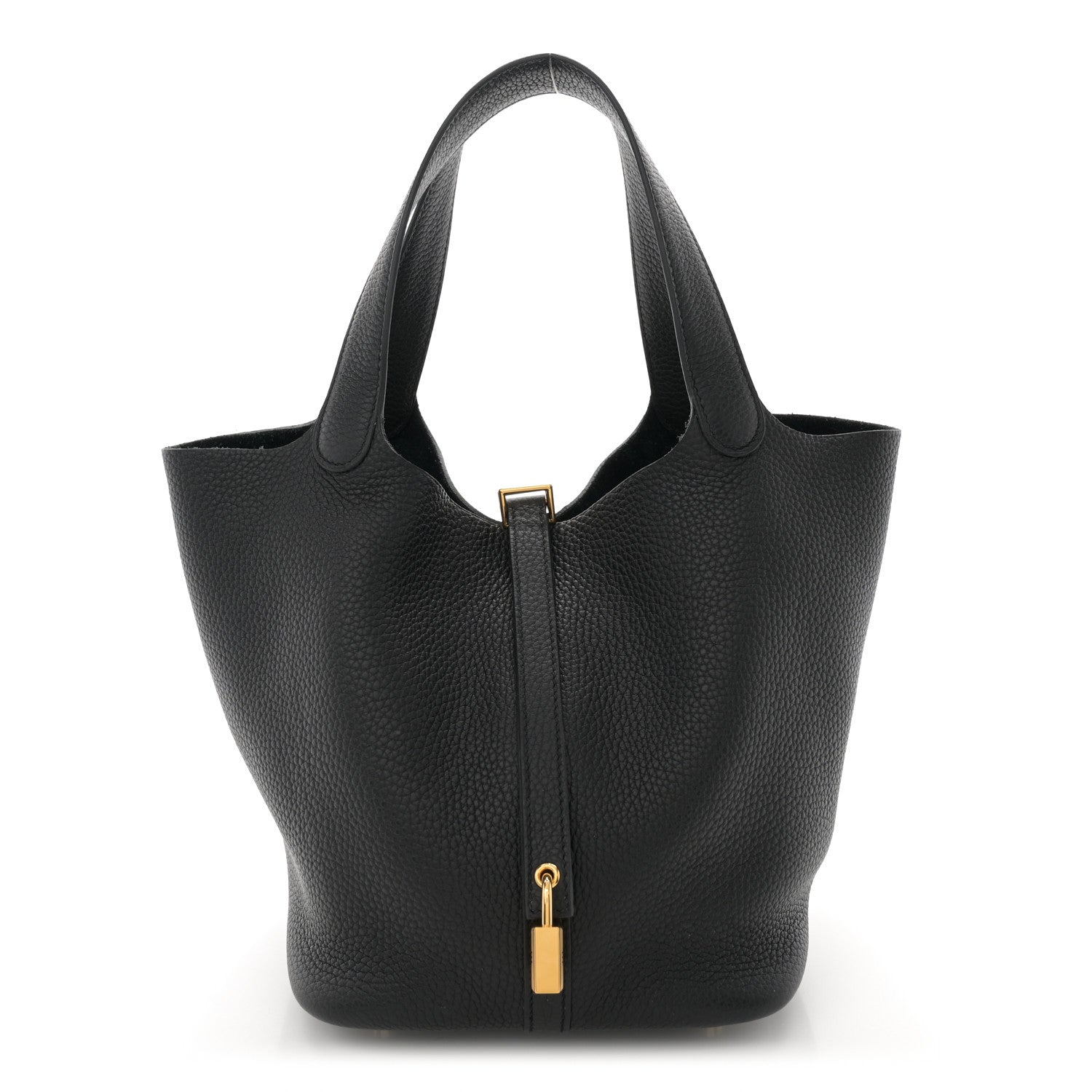 Hermes Taurillon Clemence Picotin Lock 22 MM Black 1 of 10