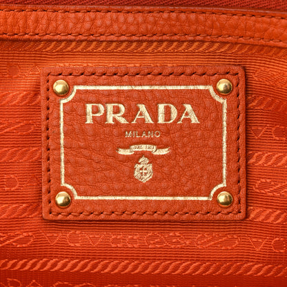 Prada Vitello Daino Shopping Tote Papaya 5 of 11