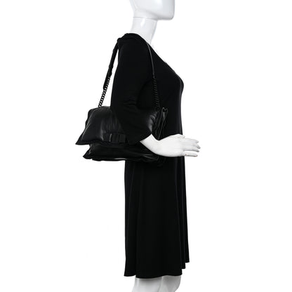 Salvatore Ferragamo Calfskin Medium Viva Bow Shoulder Bag Black 2 of 12