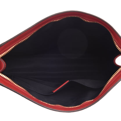 Gucci GG Supreme Monogram Blooms Large Cosmetic Case Beige Blue Navy Hibiscus Red 7 of 10