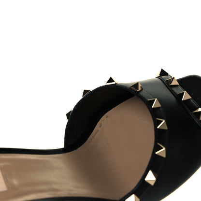 Valentino Garavani Calfskin Rockstud Wedge Sandals 41 Black 21 of 24