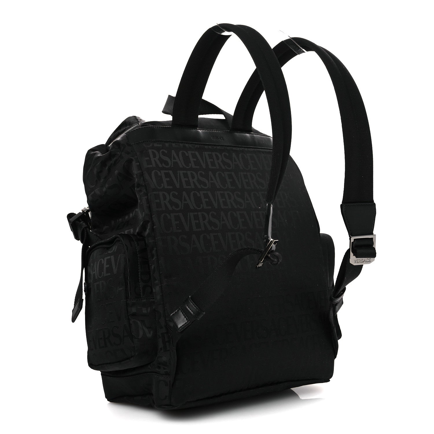 Versace Nylon Logo Neo Backpack Black 3 of 11