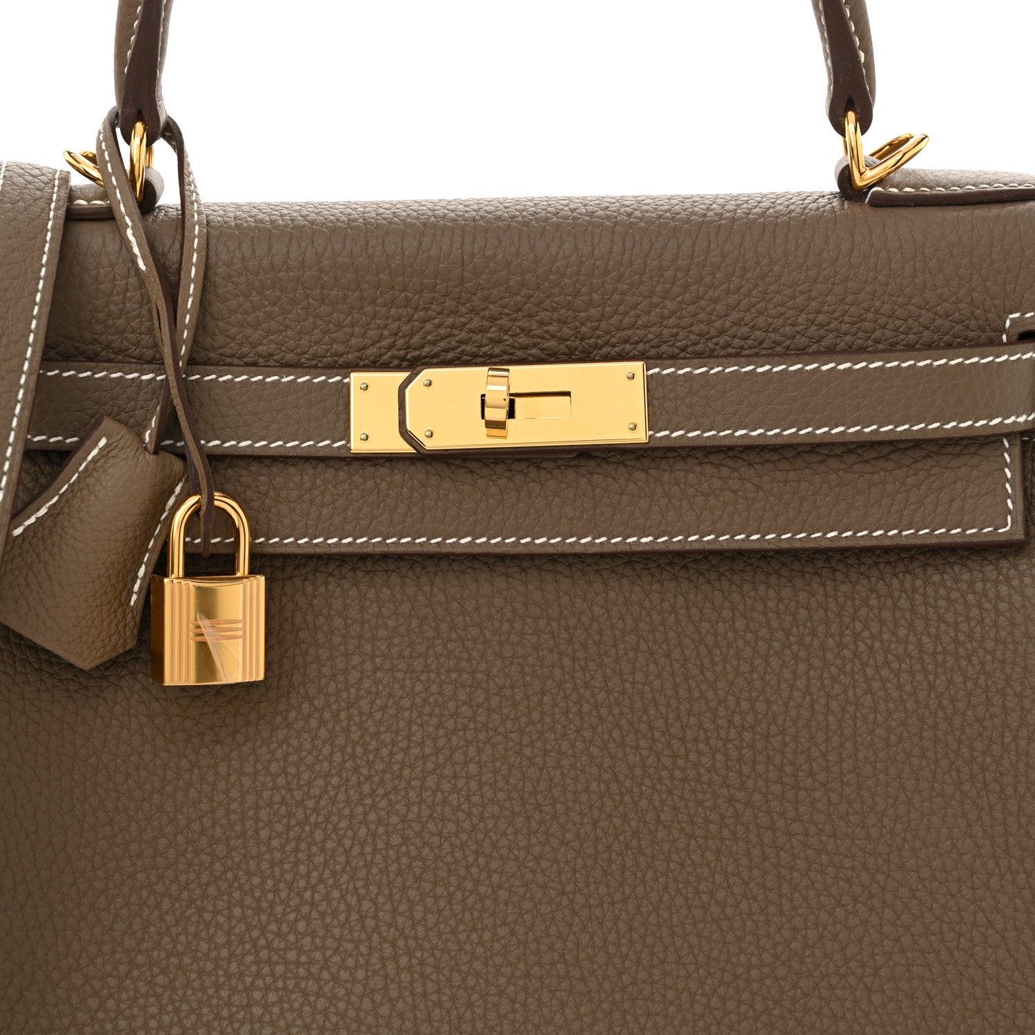 Hermes Taurillon Clemence Kelly Retourne 28 Etoupe 8 of 11