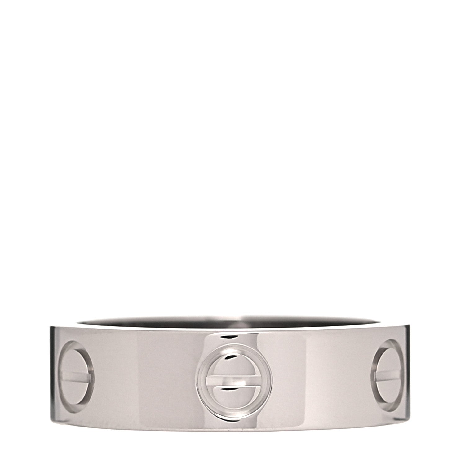 Cartier 18K White Gold 5.5mm LOVE Ring 53 6.5 5 of 8