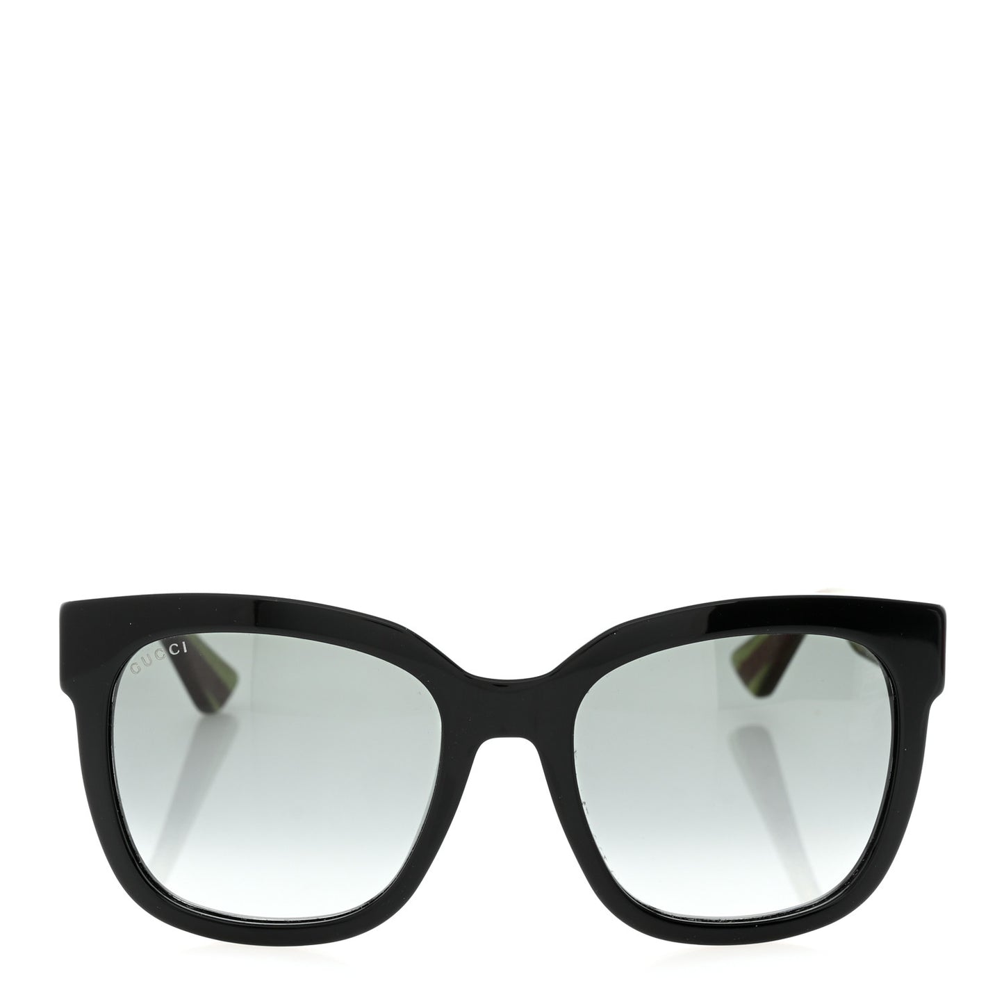 Acetate Square Frame Web Glitter Sunglasses GG0034S Black Green