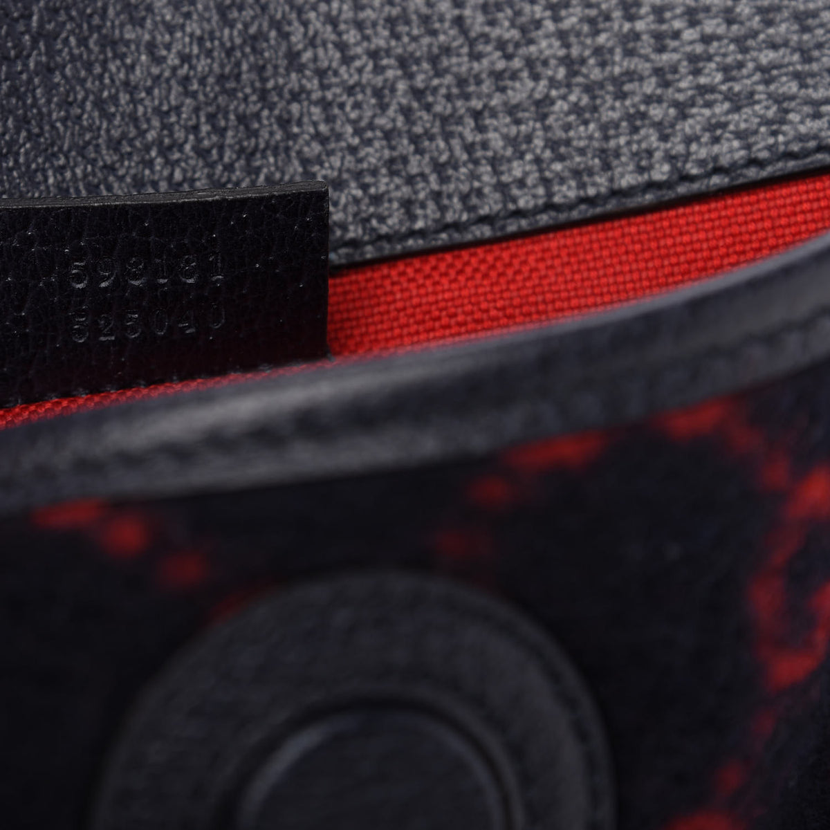Covered Wool GG Monogram Slim Belt Bag Navy Red