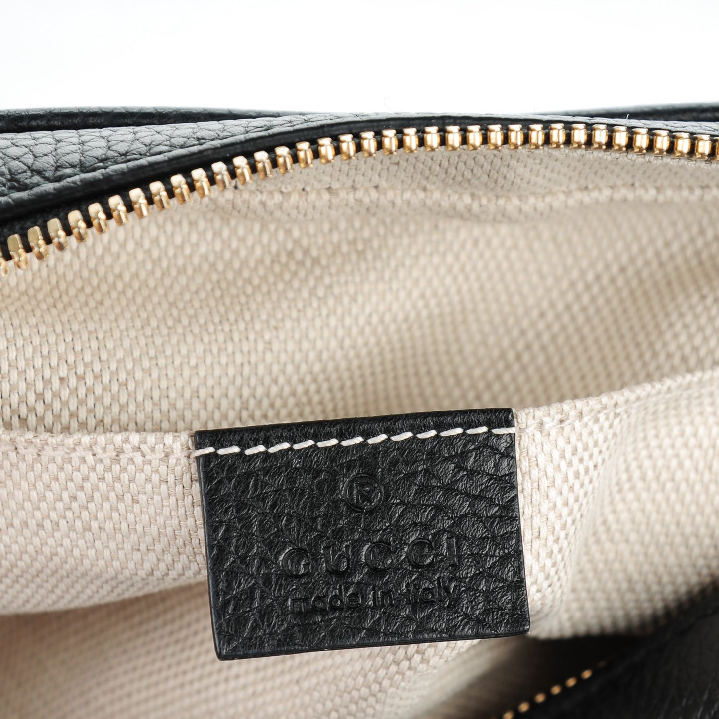 Pebbled Calfskin Small Soho Disco Bag Black