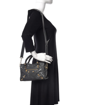 Balenciaga Agneau Giant 12 Gold Hardware Mini City Gris Fossile 2 of 11