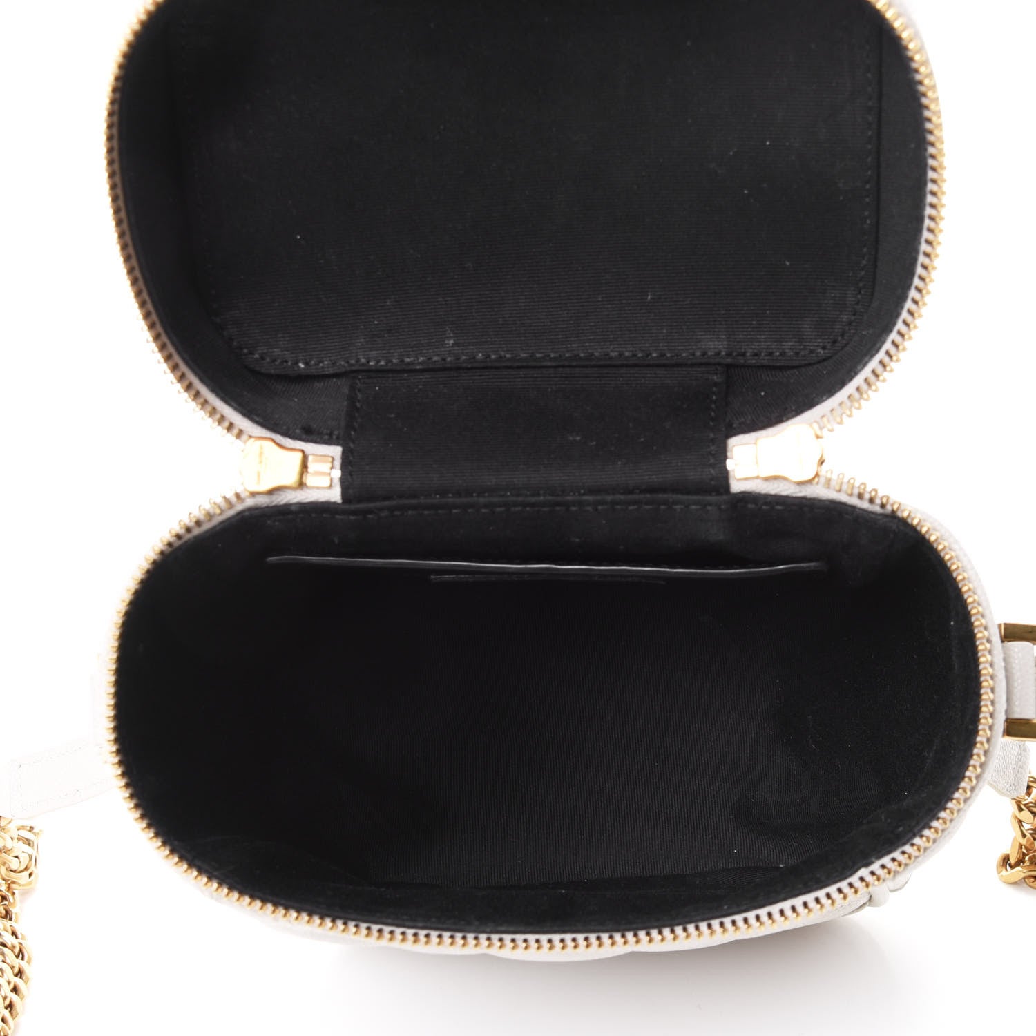 Saint Laurent Grain de Poudre Quilted 80's Vanity Bag Crema Soft 4 of 4