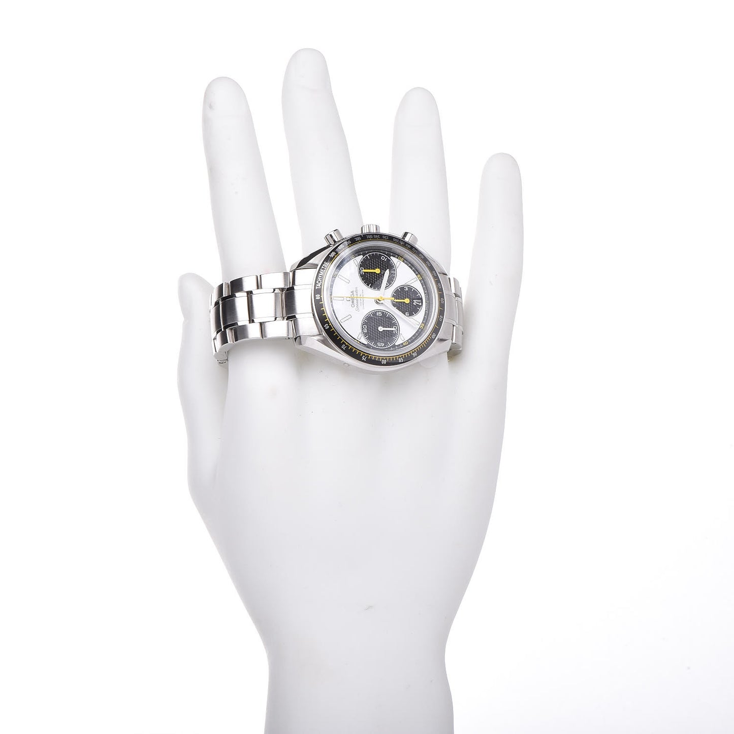 Stainless Steel 40mm Speedmaster Racing Co-Axial Chronograph Automatic Watch White 326.30.40.50.04.001
