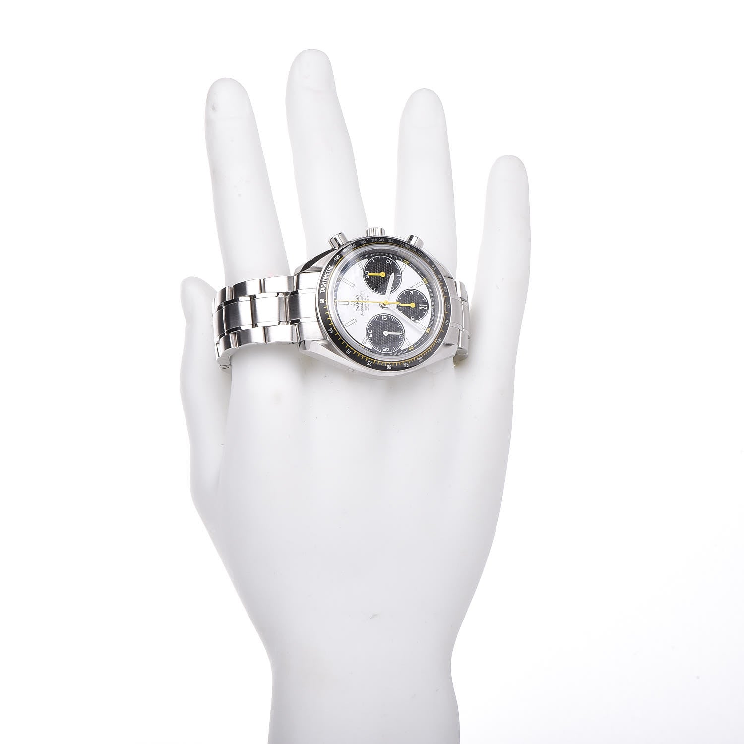 Omega Stainless Steel 40mm Speedmaster Racing Co-Axial Chronograph Automatic Watch White 326.30.40.50.04.001 2 of 7