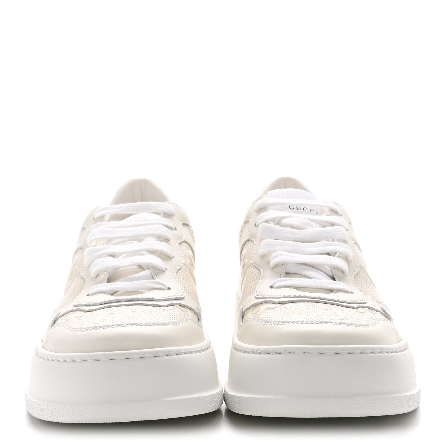 Gucci Calfskin GG Tennis Embossed Perforated Womens Platform 55mm