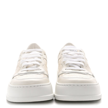 Gucci Calfskin GG Tennis Embossed Perforated Womens Platform 55mm Sneakers 40 Great White 3 of 9