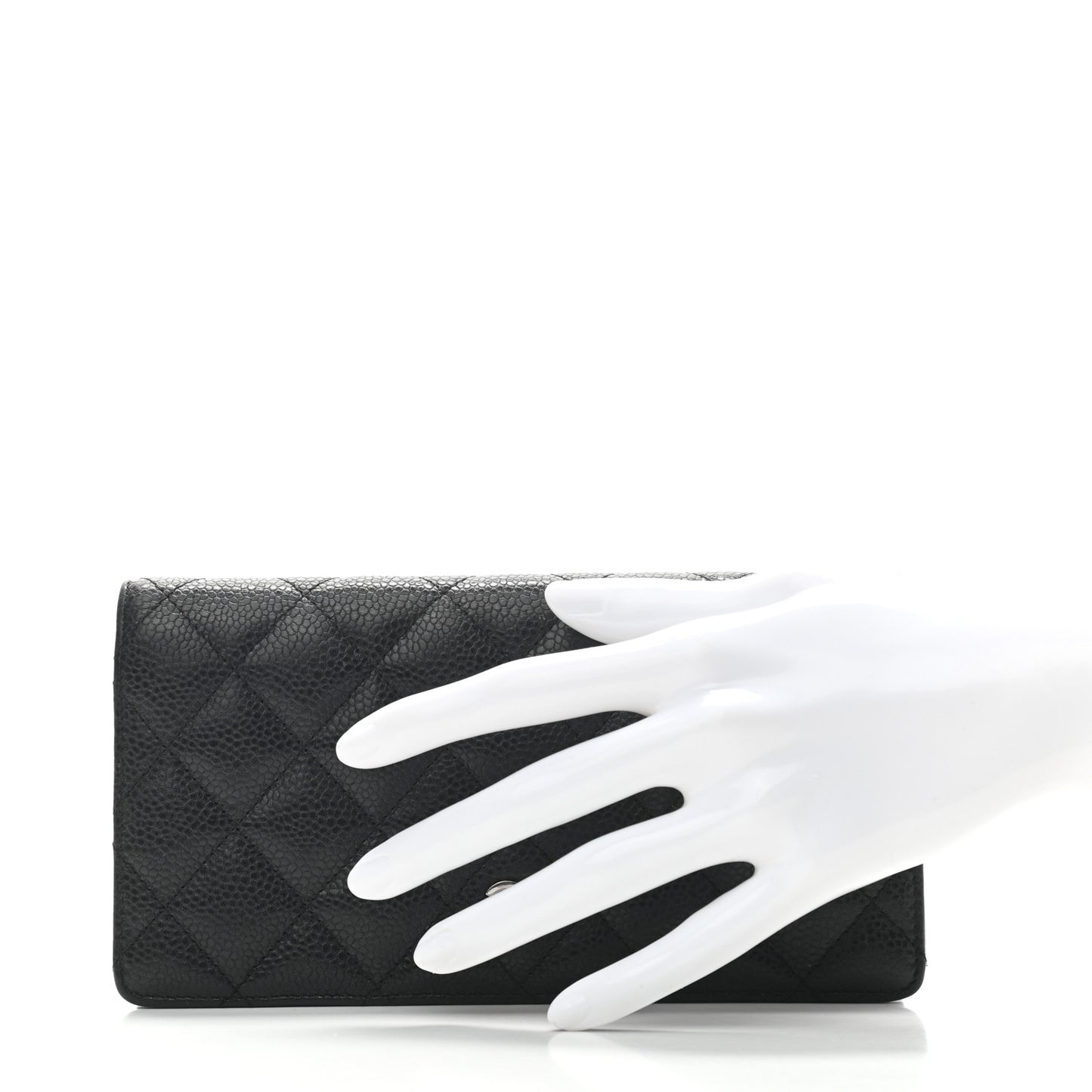 Caviar Quilted Yen Wallet Black