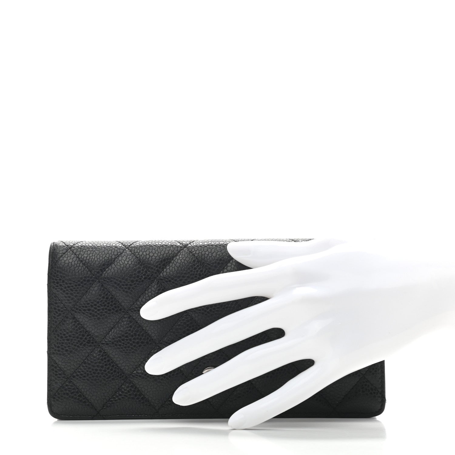 Chanel Caviar Quilted Yen Wallet Black 2 of 6