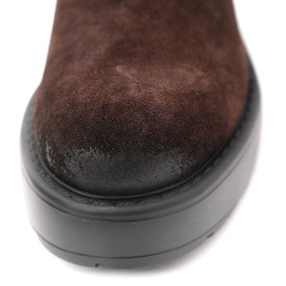 Miu Miu Vintage Effect Suede Mid Calf Boots 40 Morro 9 of 10