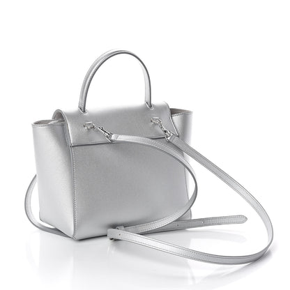 Celine Laminated Calfskin Nano Belt Bag Silver 3 of 9