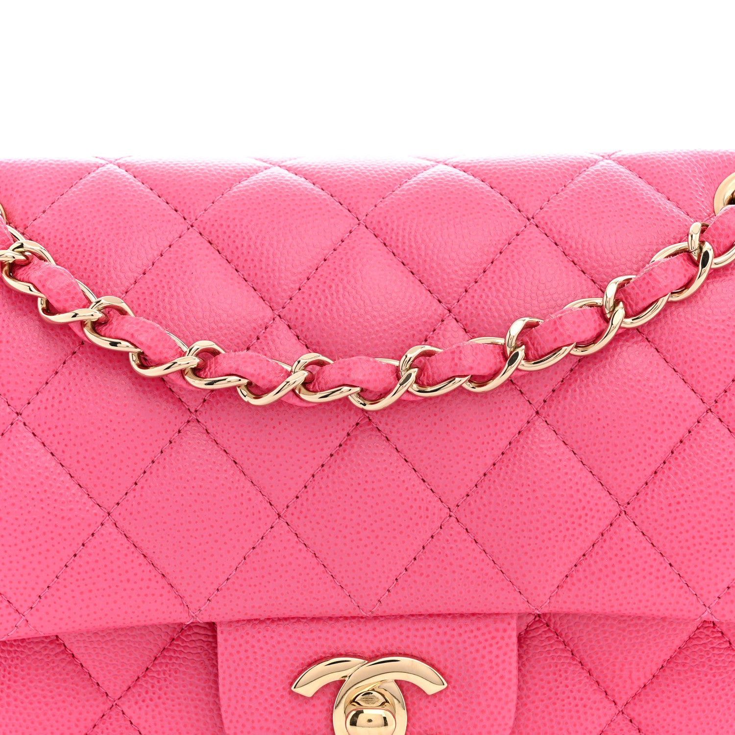 Chanel Caviar Quilted Small Double Flap Pink 8 of 10